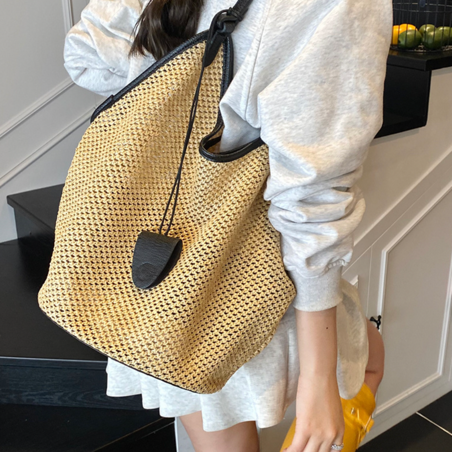 Large Straw Bag