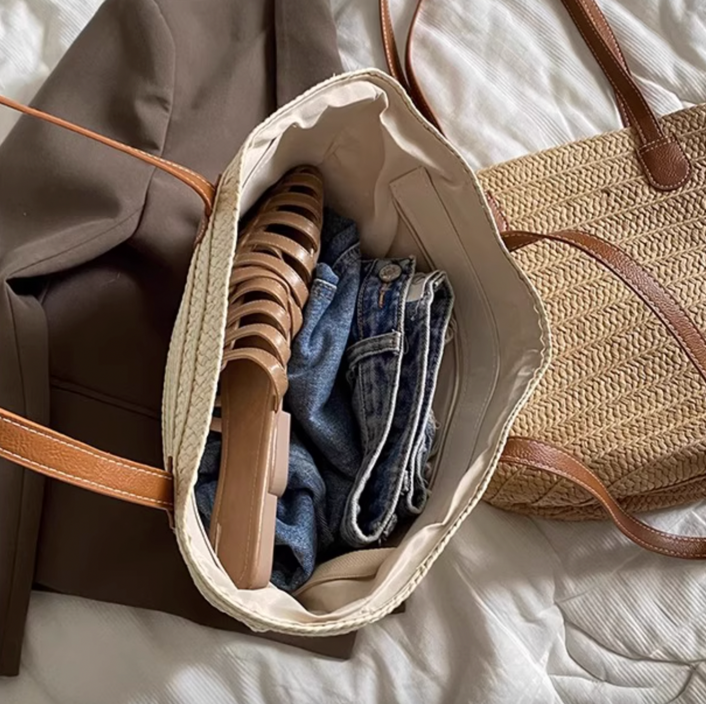 Rustic Straw Bag