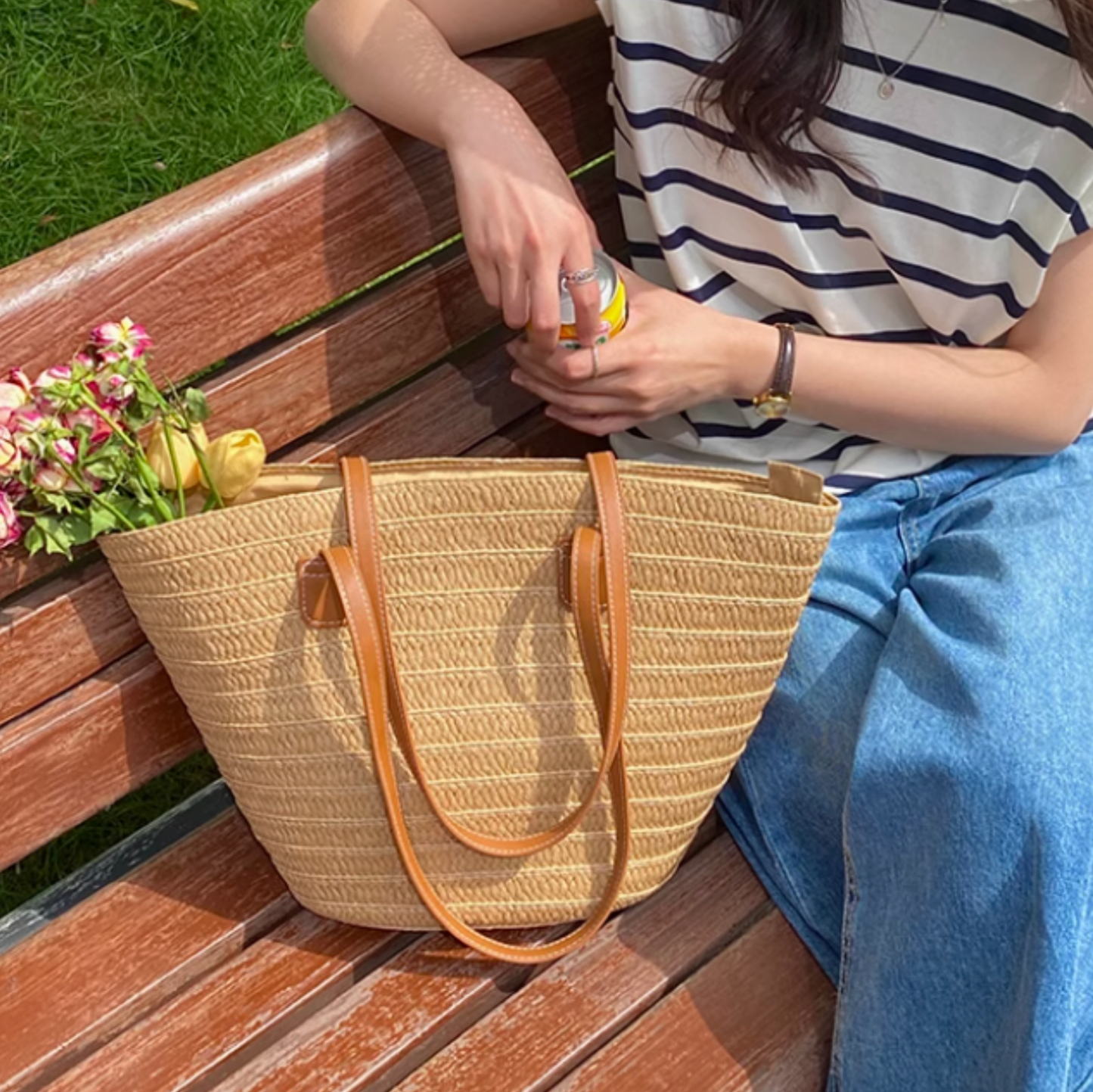 Rustic Straw Bag