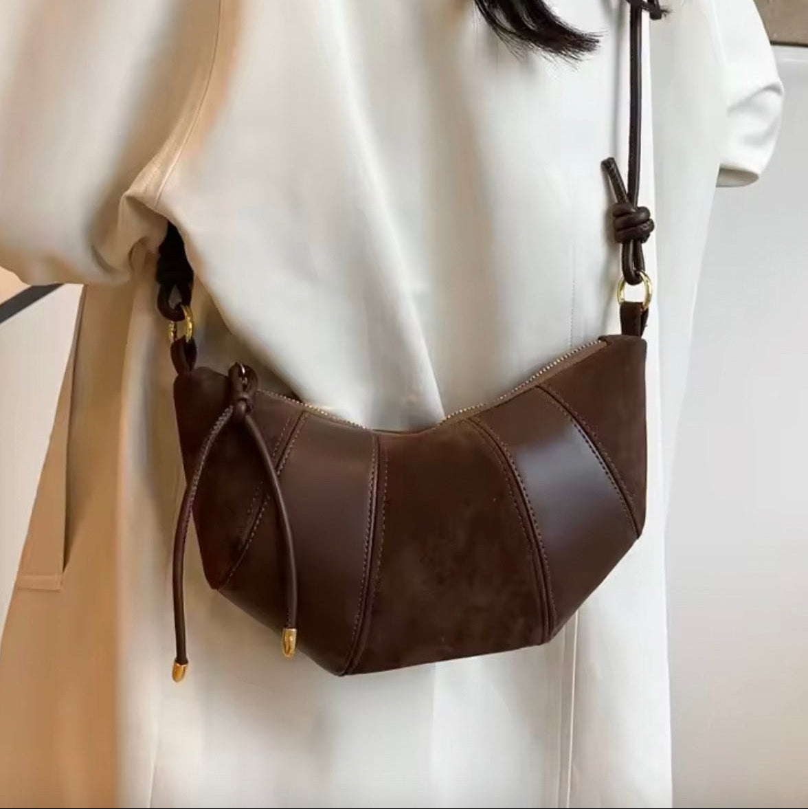 Lina Croissant Leather Bag