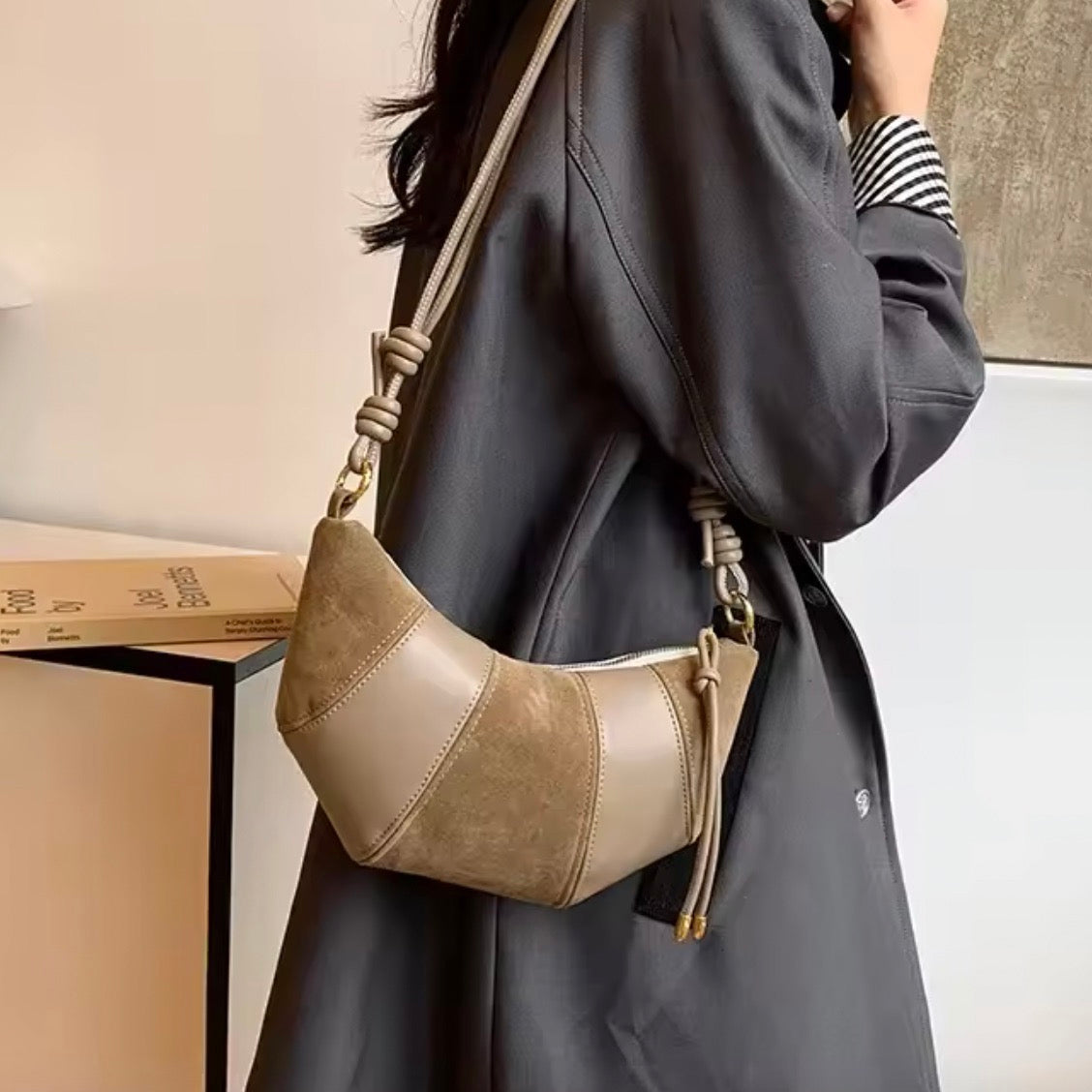 Lina Croissant Leather Bag