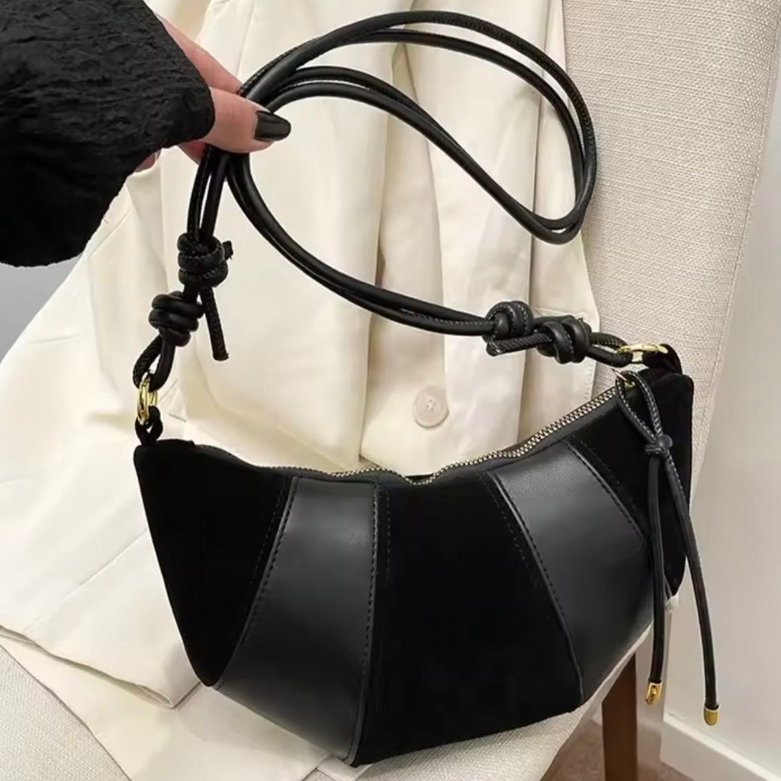 Lina Croissant Leather Bag