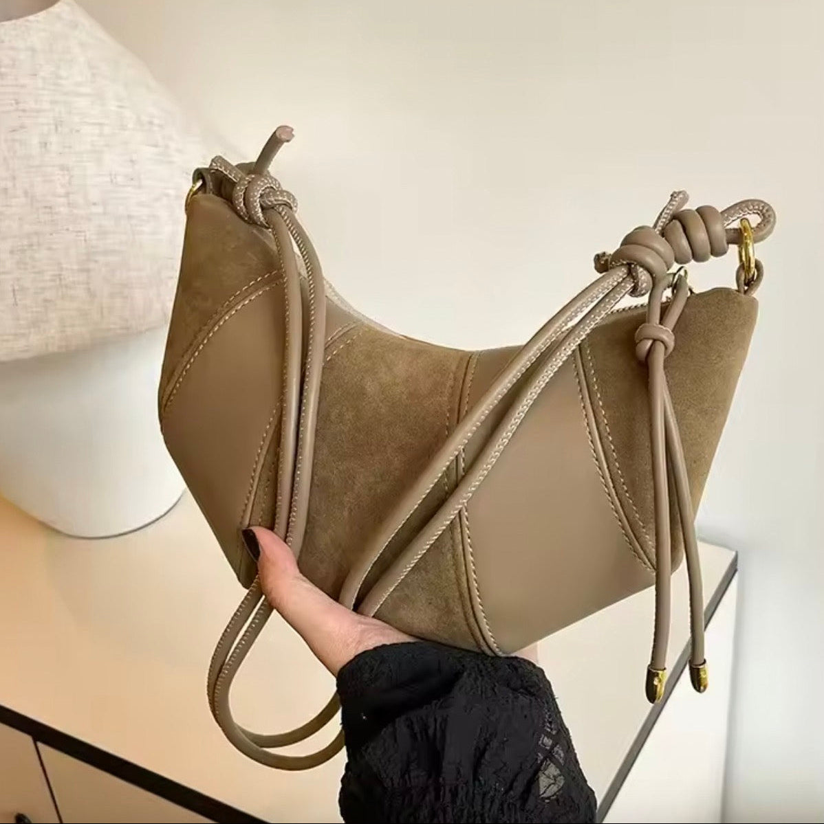 Lina Croissant Leather Bag