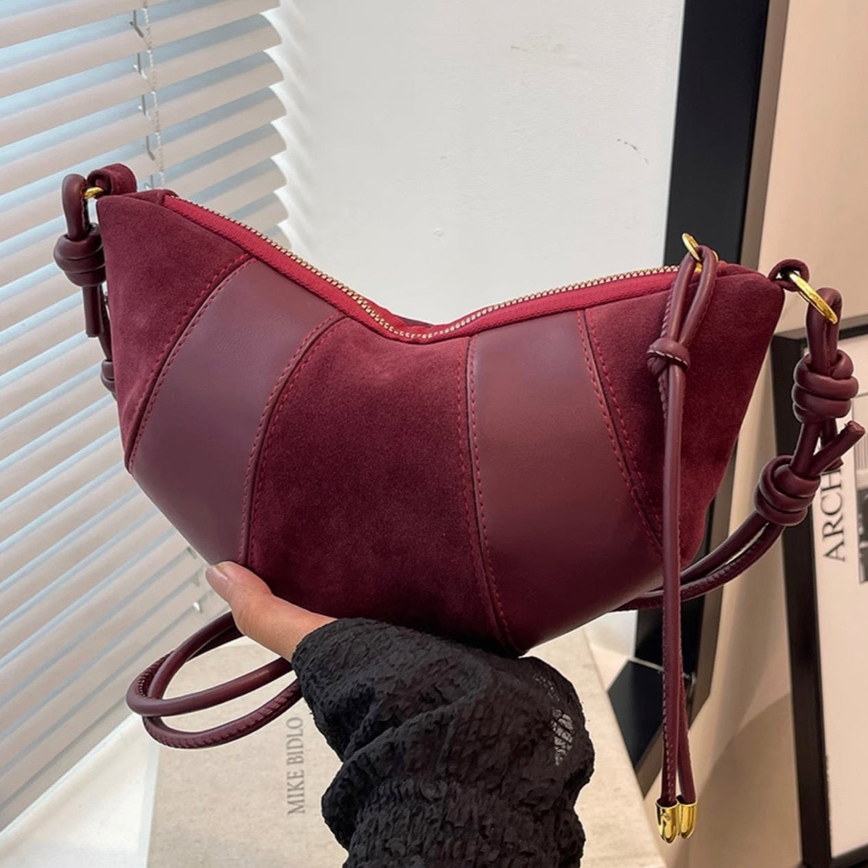 Lina Croissant Leather Bag