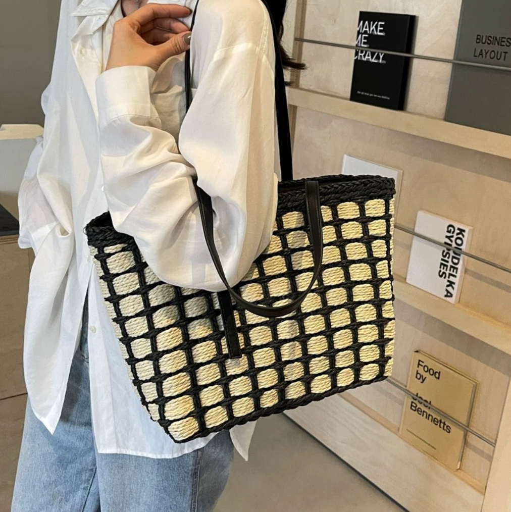 Emma Straw Tote Bag