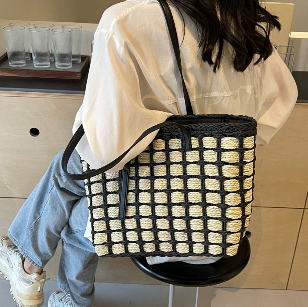 Emma Straw Tote Bag
