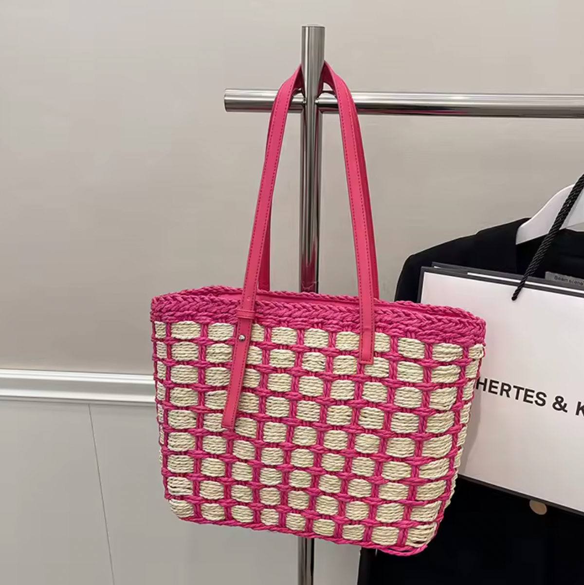 Emma Straw Tote Bag