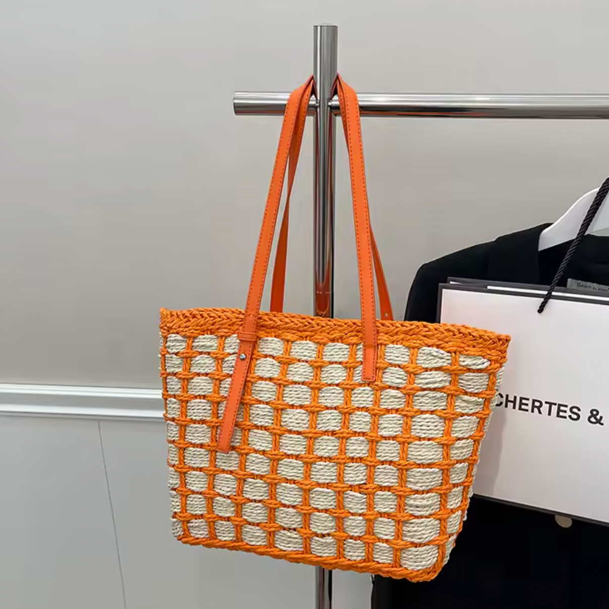 Emma Straw Tote Bag
