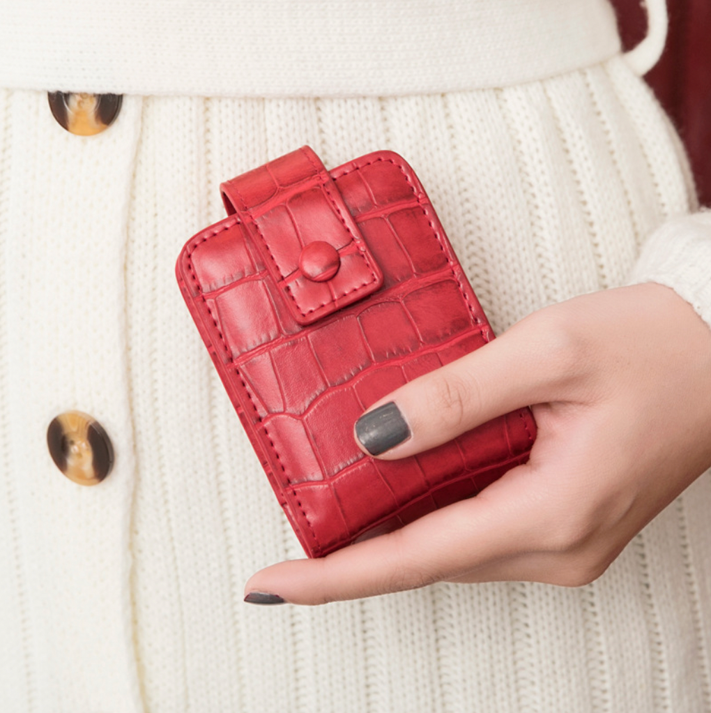 LuxeFold Lipstick Case with Mirror