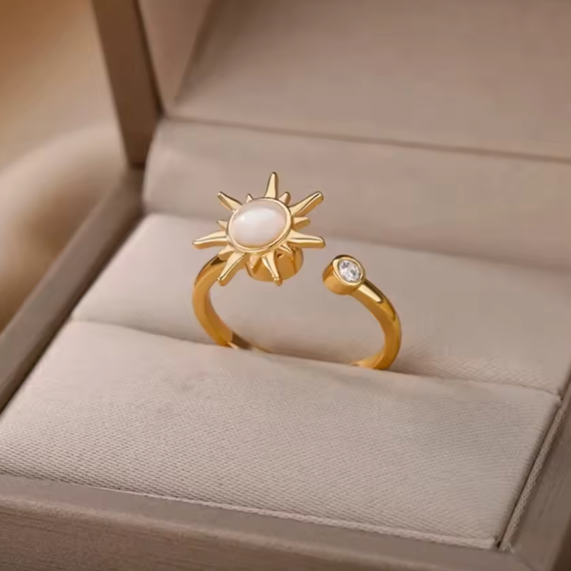 Celestial Sun Spinner Ring