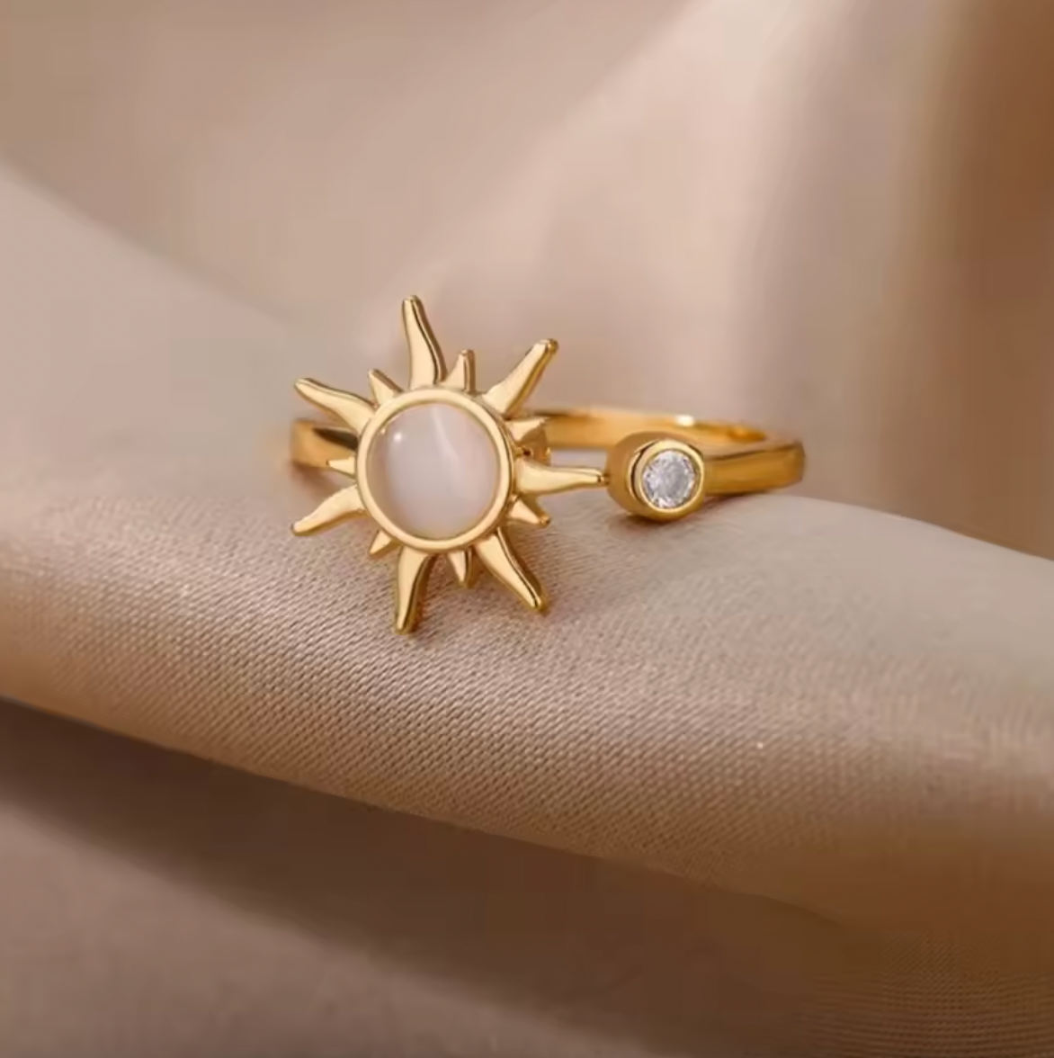 Celestial Sun Spinner Ring