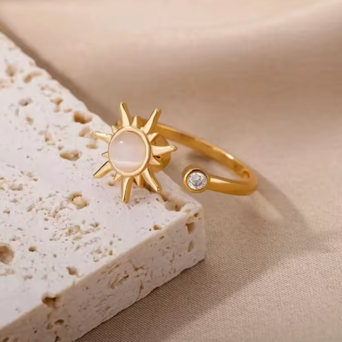 Celestial Sun Spinner Ring