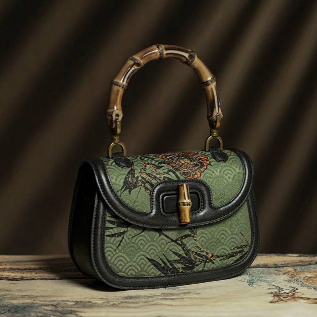 Jessica Bamboo Shadow and Breeze Saddle Bag