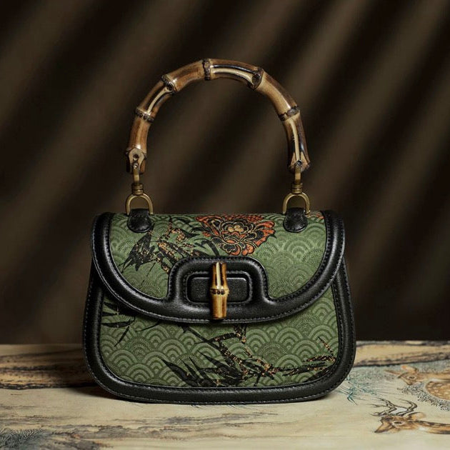 Jessica Bamboo Shadow and Breeze Saddle Bag
