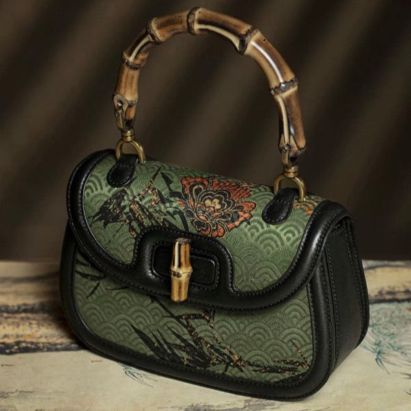 Jessica Bamboo Shadow and Breeze Saddle Bag