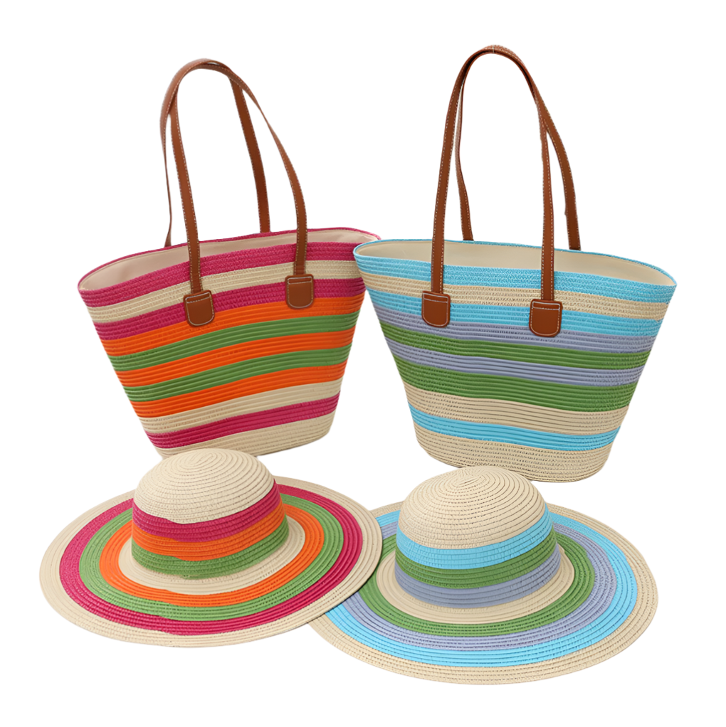 Amara Straw Bag and Hat Set
