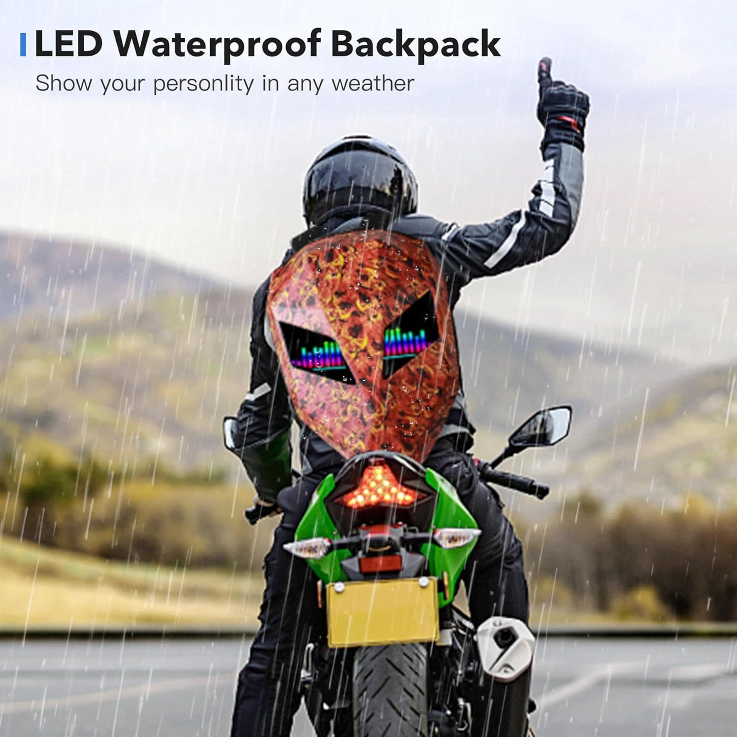 Motorcycle LED Backpack