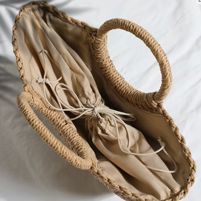 Half-Moon Straw Bag