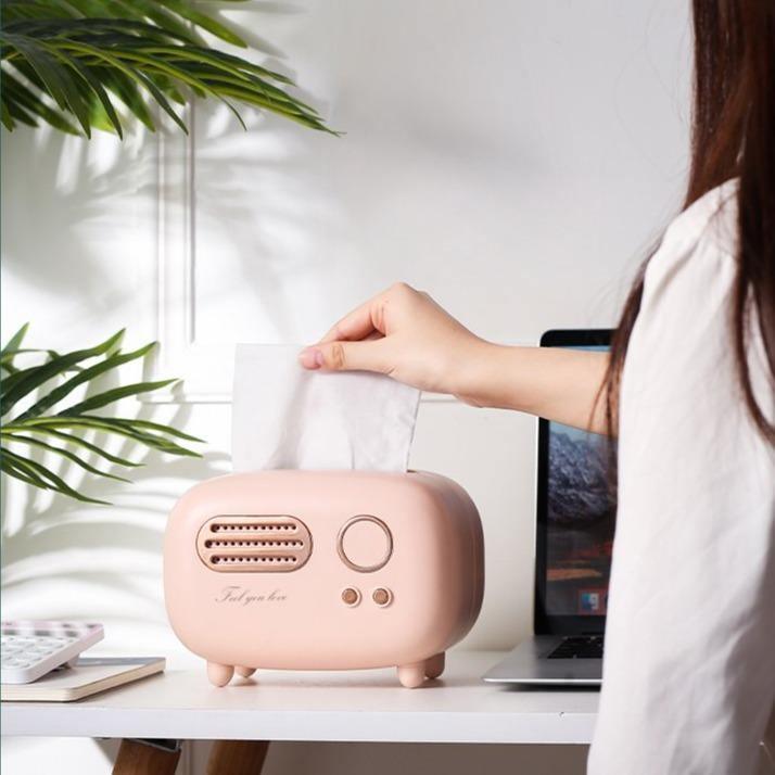 Retro Radio Tissue Box Holder