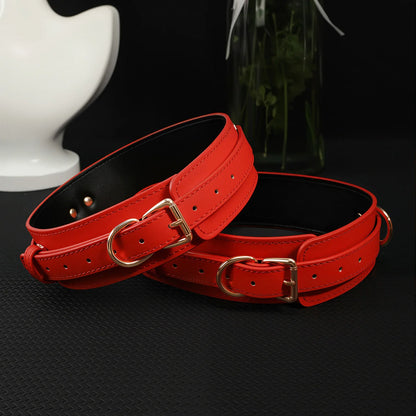 Midnight Desires Faux Leather Bondage Set