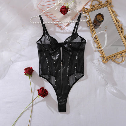 Midnight Siren PU Leather Bodysuit