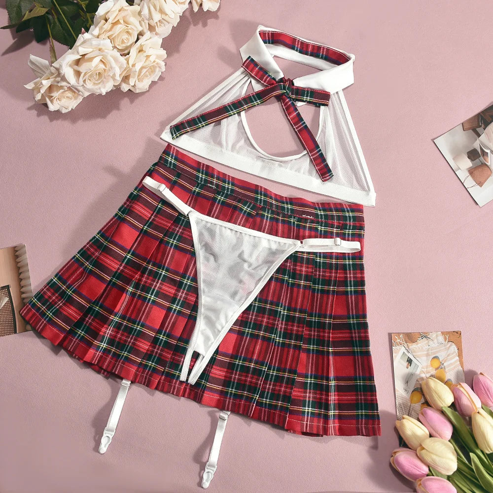 Naughty School Girl Lingerie Set (3-Piece)