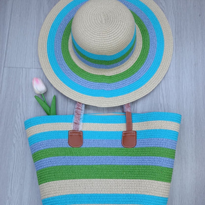 Amara Straw Bag and Hat Set