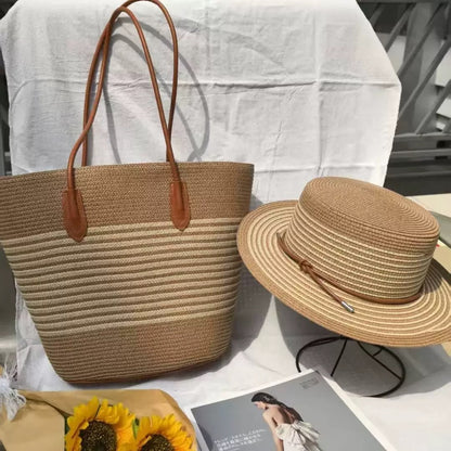 MIRANDA Straw Bag & Hat Set