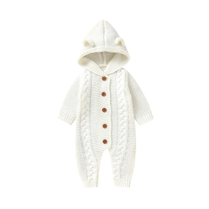 Knitted Hooded Romper