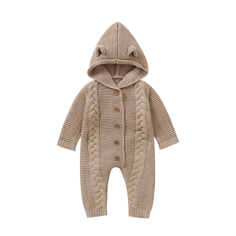 Knitted Hooded Romper