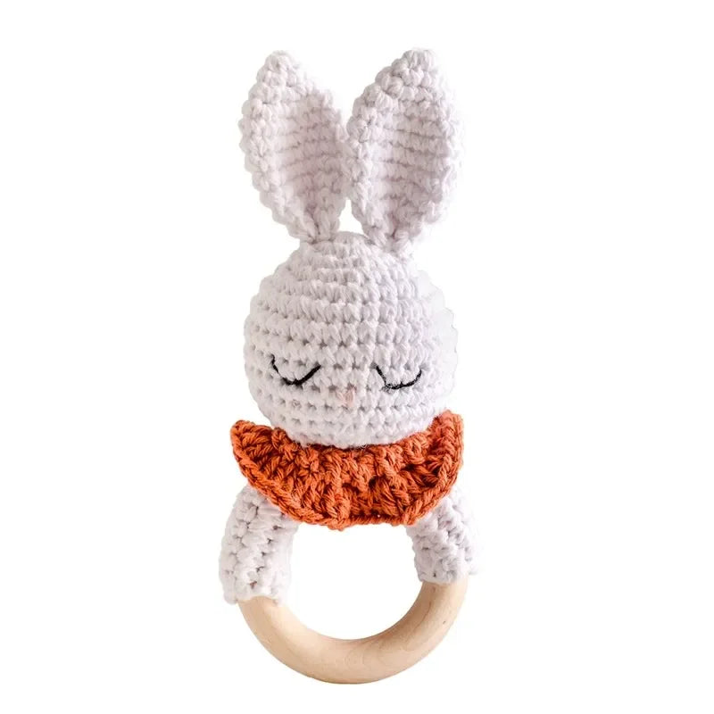 Crochet Animal Rattle Personalized Toy