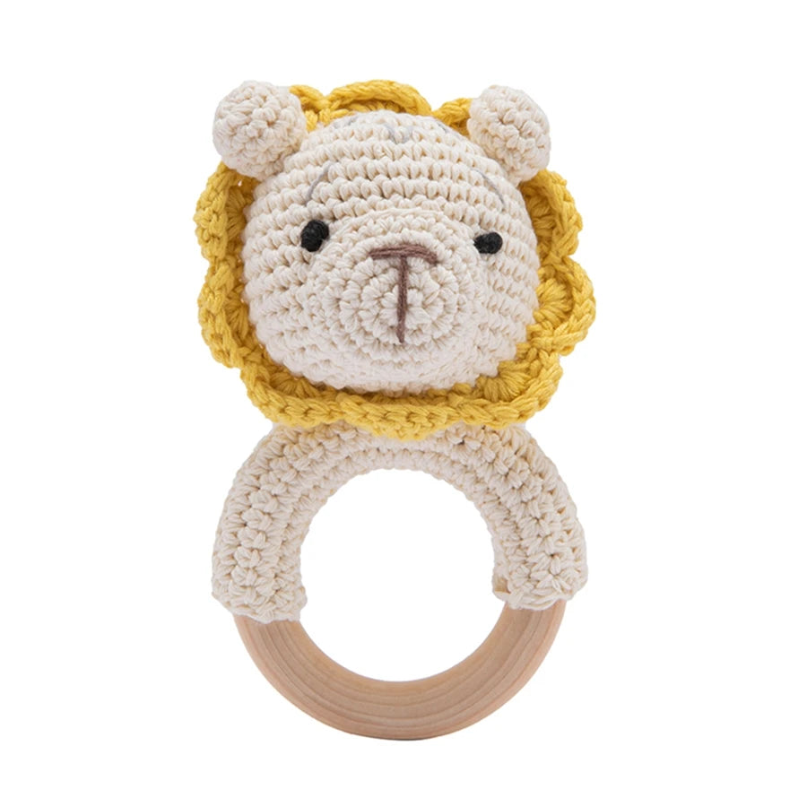 Crochet Animal Rattle Personalized Toy