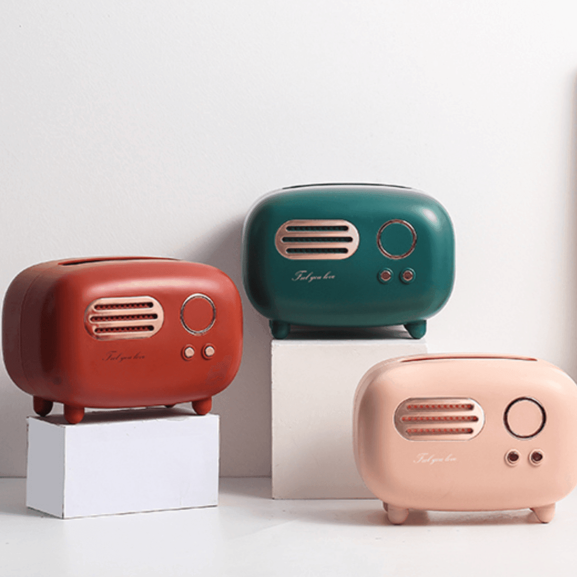 Retro Radio Tissue Box Holder