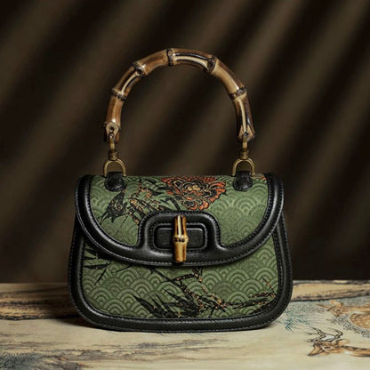 Jessica Bamboo Shadow and Breeze Saddle Bag