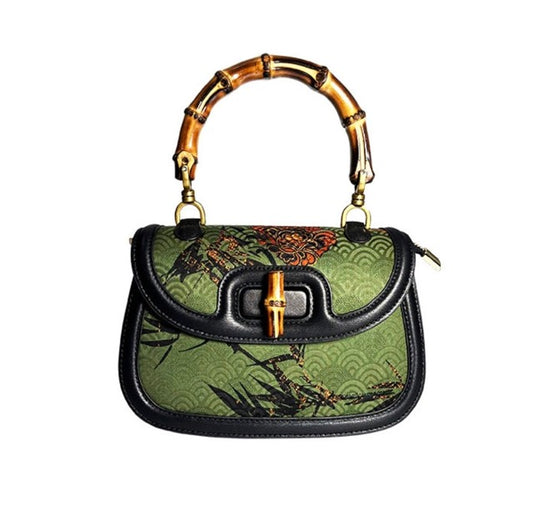 Jessica Bamboo Shadow and Breeze Saddle Bag