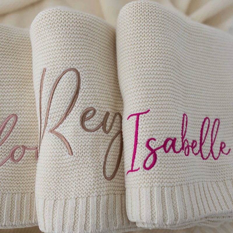 Personalized Embroidered Baby Blanket