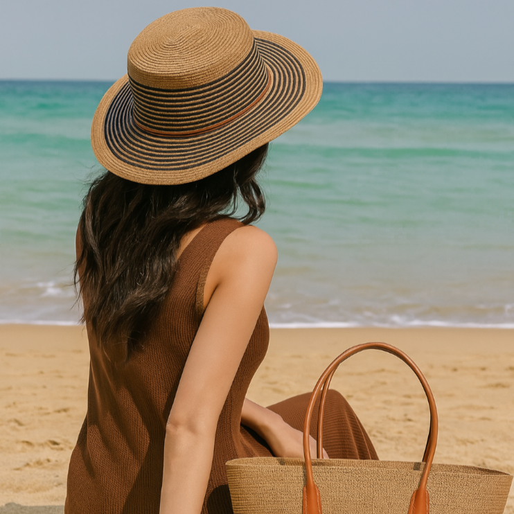 MIRANDA Straw Bag & Hat Set