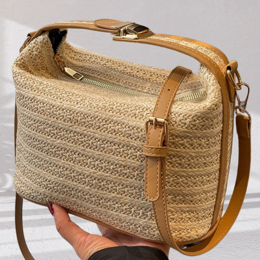 Chic Straw Bucket Bag