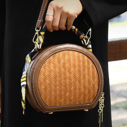 Retro Bamboo Woven Handbag