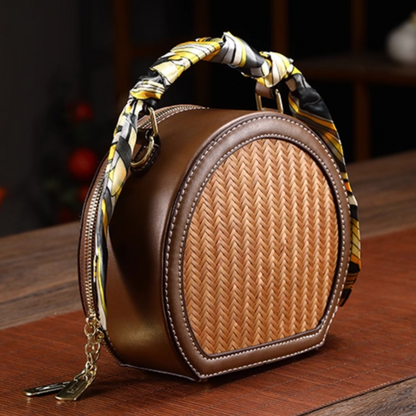 Retro Bamboo Woven Handbag