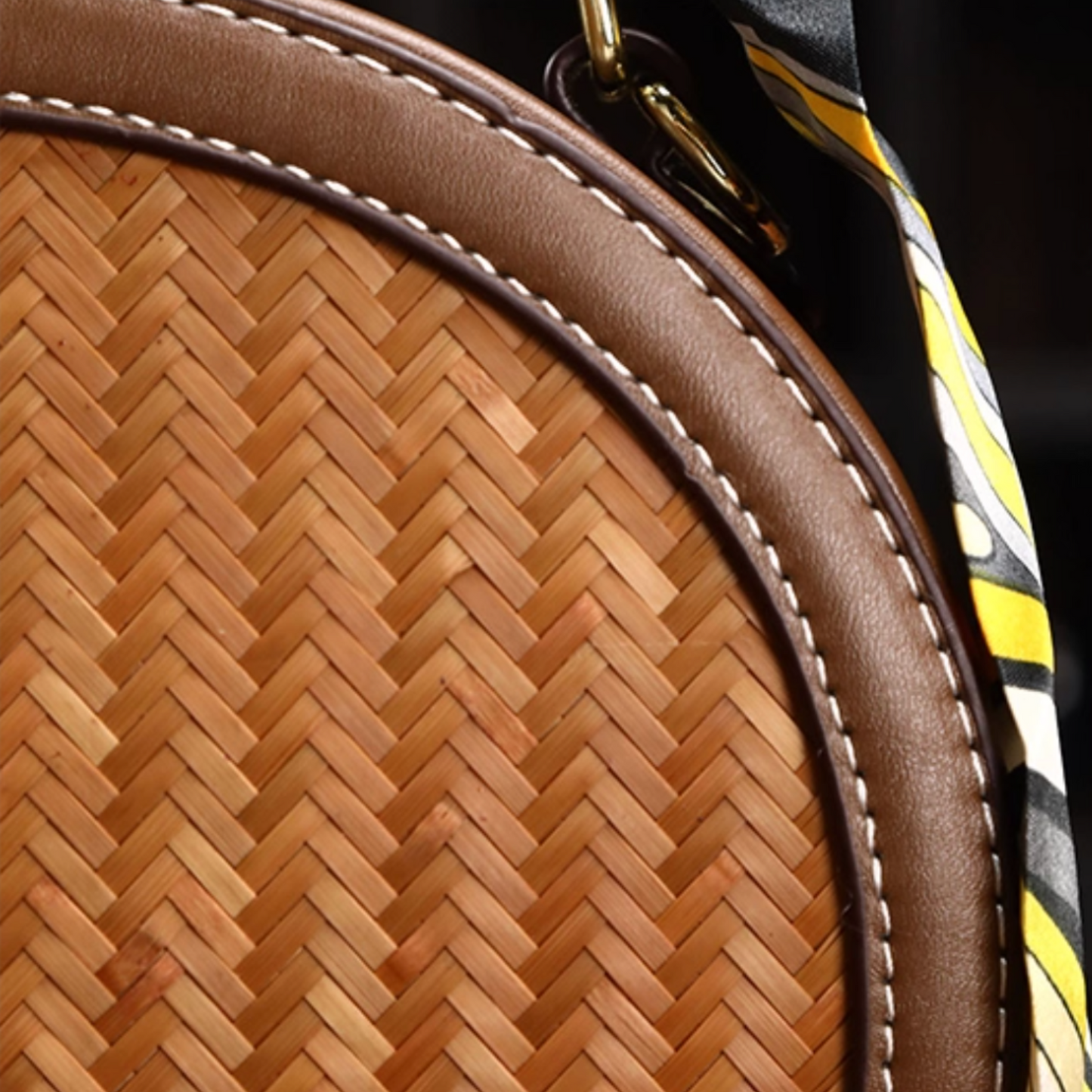 Retro Bamboo Woven Handbag