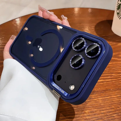 Transparent iPhone Case with Lanyard and Magnetic Bracket