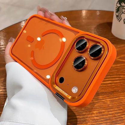 Transparent iPhone Case with Lanyard and Magnetic Bracket