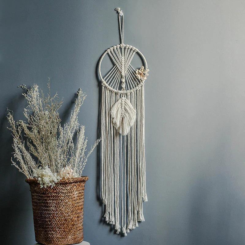 Celestial Macrame Dreamcatcher Wall Hanging