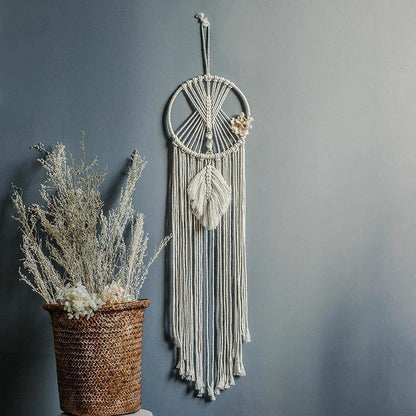 Celestial Macrame Dreamcatcher Wall Hanging