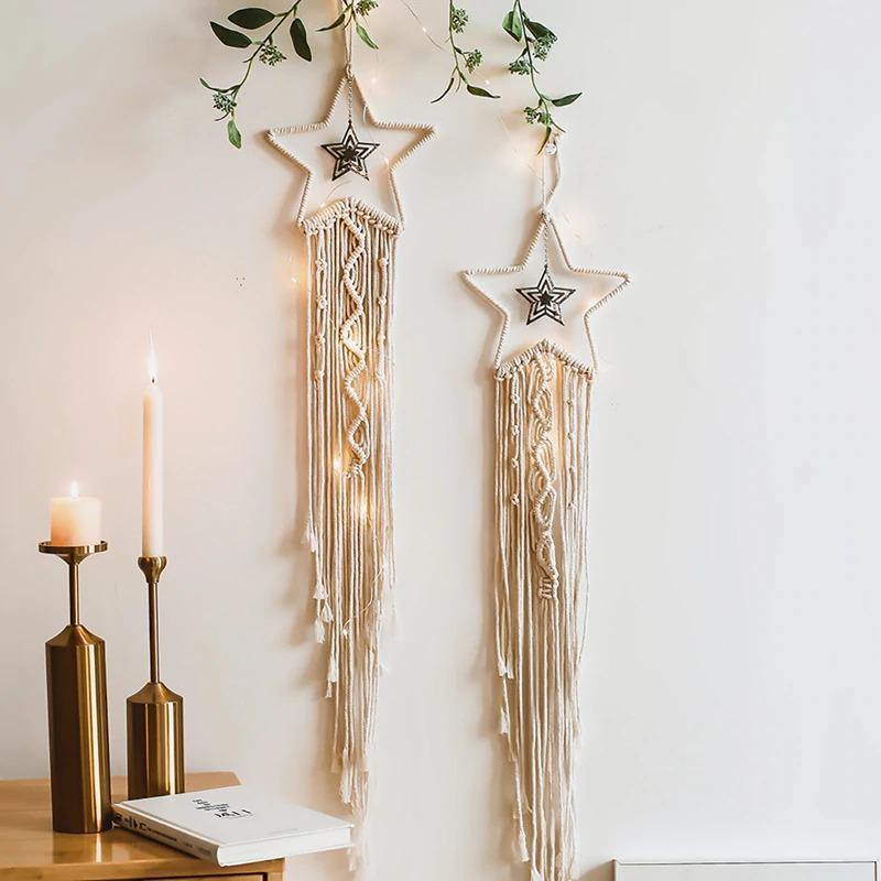 Celestial Macrame Dreamcatcher Wall Hanging