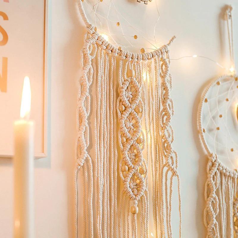 Celestial Macrame Dreamcatcher Wall Hanging