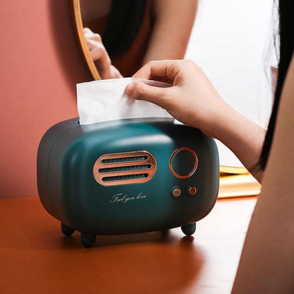 Retro Radio Tissue Box Holder