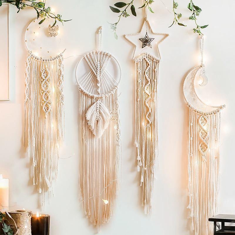 Celestial Macrame Dreamcatcher Wall Hanging