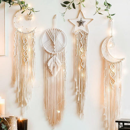 Celestial Macrame Dreamcatcher Wall Hanging